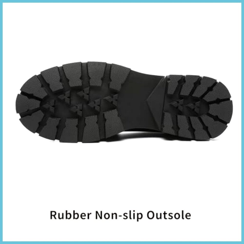 Chunky Platform Loafers with Buckle Patent Leather Slip-on Shoes - Picture 5 of 7